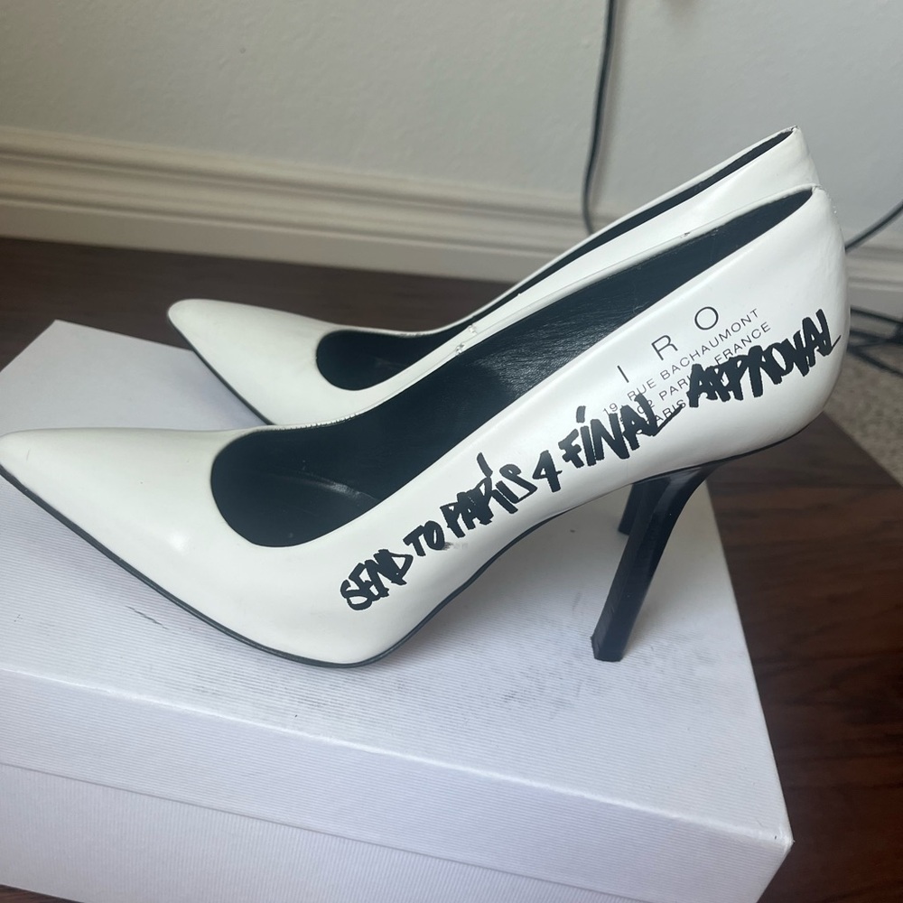 IRO Paris slogan print pumps